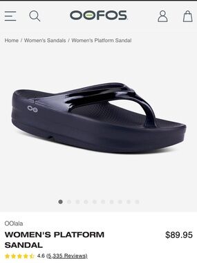OOFOS Women's Platform Sandal in Black
